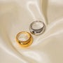 Two Tone Arc Rings